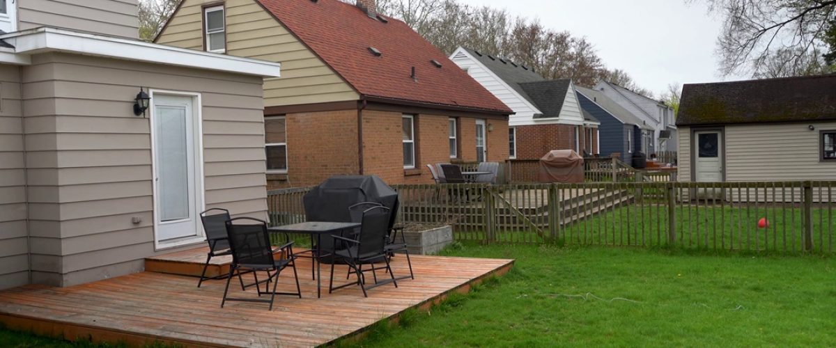 backyard black on deck